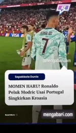 MOMEN HARU ! Ronaldo Peluk Luka Modric Usai Portugal Singkirkan Kroasia