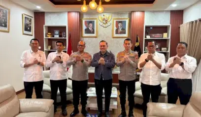 Frederik Kalalembang Silaturahmi ke Polda Sulsel, Soroti Ranteballa hingga BBM