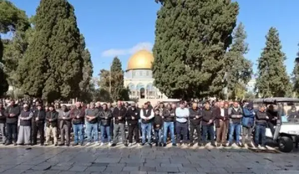 Warga Palestina Salat Tarawih di Masjid Al-Aqsa Dijaga Ketat Pasukan Israel / Foto: REUTERS/SINAN ABU MAYZER