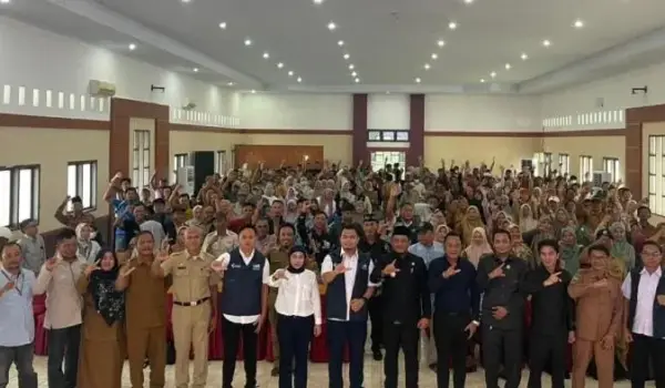 General Manager Regional 4 PT Pupuk Indonesia, Wisnu Ramadhani, saat menghadiri kegiatan Rembuk Tani dan Tebus Bersama di Aula Andi Kambo, Kantor Bupati Luwu, Sulawesi Selatan, Minggu 10 Agustus 2025.