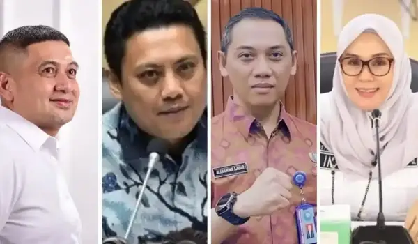 REUNI 33 TAHUN- Penasehat reuni 33 tahun alumni SMA/SMEA/STM se Kota Makassar Munafri Arifuddin, Andi Iwan Darmawan Aras, Irjen Pol Dr. Alexander Sabar, dan Andi Ina Kartika Sari.