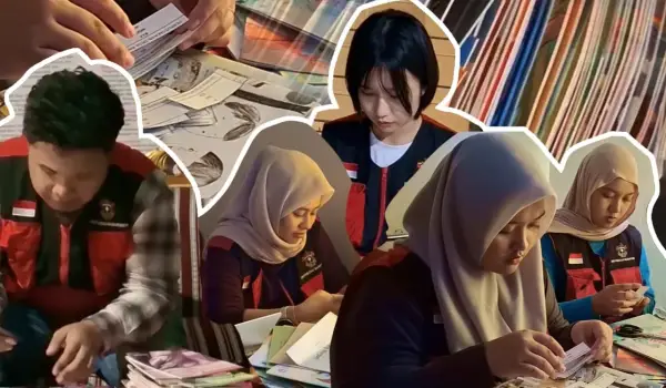 Kegiatan mahasiswa KKN Tematik Literasi Universitas Hasanuddin (Sumber:Aurelya)