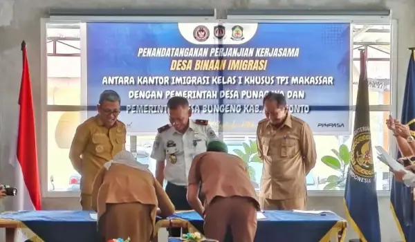 Bupati Jeneponto Hadiri Penandatanganan Kerja Sama Desa Binaan Imigrasi, Dorong Sinergi Hingga Tingkat Desa
