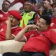 Polres Pelabuhan Makassar bersama Masyarakat Gelar Nobar Timnas Indonesia di Semifinal Piala Asia U-23