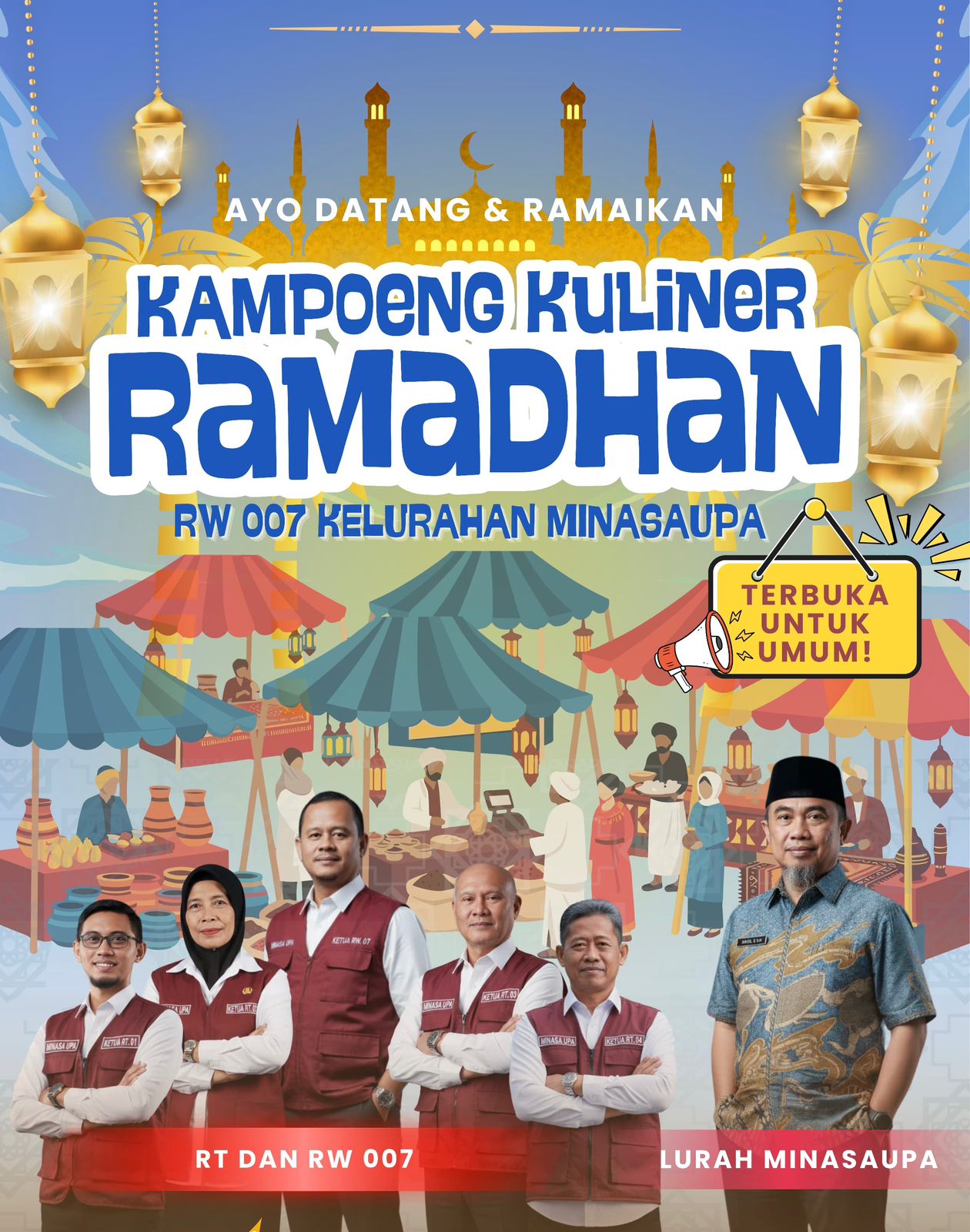 Kampung Kuliner Ramadhan RW 007 Resmi Dibuka, Lurah Minasa Upa Apresiasi Semangat Warga