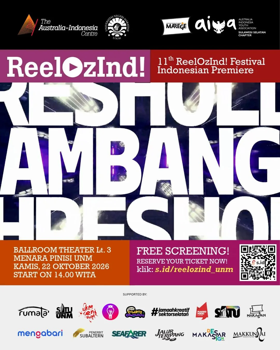 Makassar Siap Jadi Tuan Rumah Pemutaran Perdana 11th ReelOzInd! Festival – Indonesian Premiere